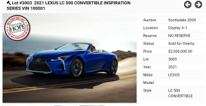 Majdnem 600millió forintért talált gazdára a világ első Lexus LC kabriója!